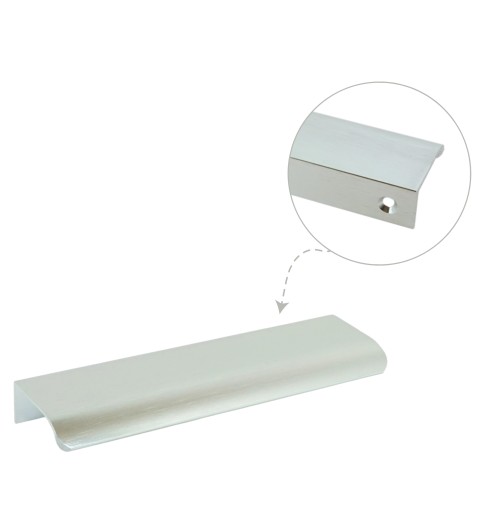 ÚCHYTKA NA NÁBYTOK, HRANA PRE ZÁSUVKU SKRIŇKY, INOX, 150 / 128 MM