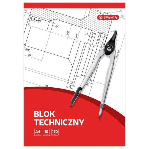 Herlitz technická podložka A4, 10 listov, biela, 3 ks