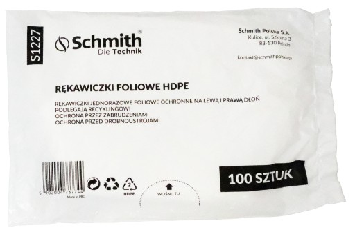 Schmith hdpe fóliové rukavice S1227 100 ks