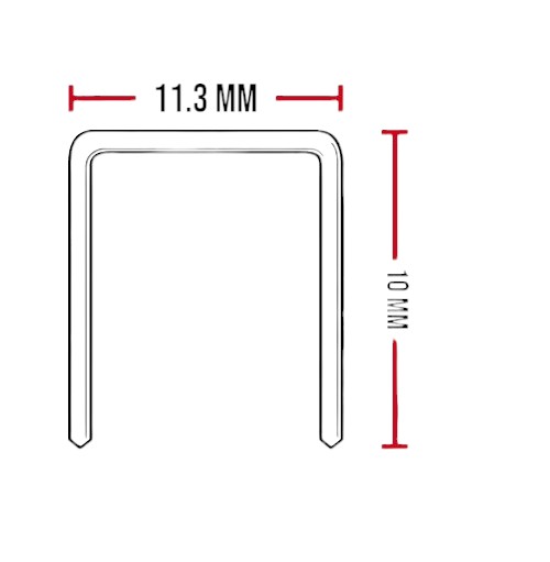 ŠTÍTKY NA ČALÚNENIE oceľ typ 53 na drevo 10mm / 11,3mm - 1000 ks.