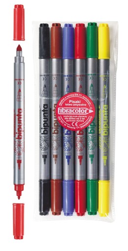 Obojstranné fixky Fibracolor Bipunta 6x