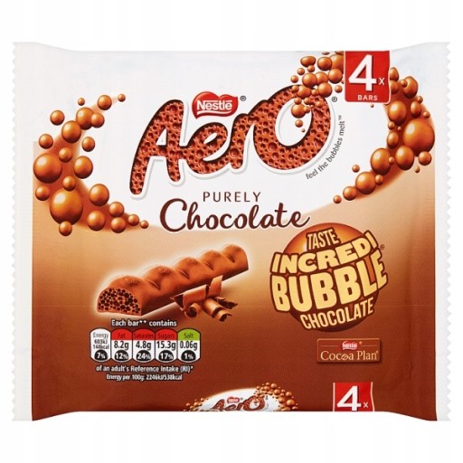 1x108g NESTLE Aero Purely tyčinky 4-bal