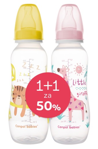CANPOL SADA FĽAŠI S ÚZKÝM OTVOROM 330ml 12m+