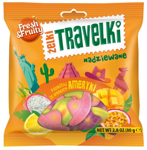 Travelki Smaki America Fresh&Fruity želé 80g