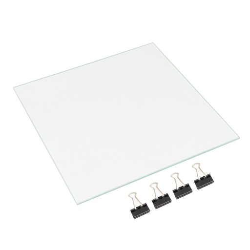 Sklenený sklenený vyhrievaný stôl 235x235x3mm Ender Clips