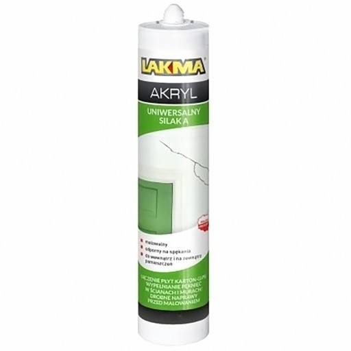 Akrylátový vnútorný univerzálny silikónový tmel Lakma biely 280 ml