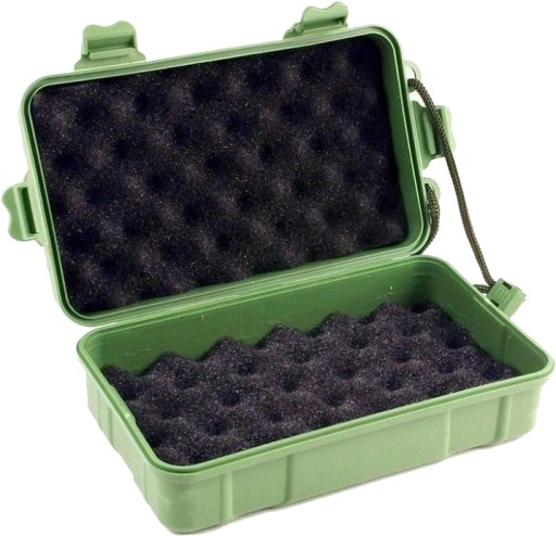 KUFRIEK ÚLOŽNÝ BOX SURVIVAL EDC SADA 18X11,5X4,8CM VEĽKOSŤ M
