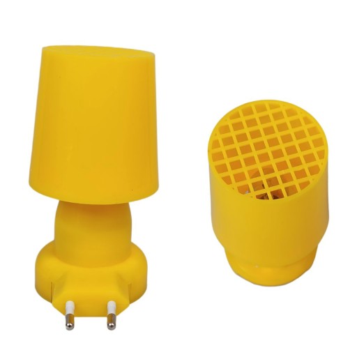 ŽLTÁ nočná lampa + E14 žiarovka TEPLÁ FARBA IP20 spálňa do zásuvky