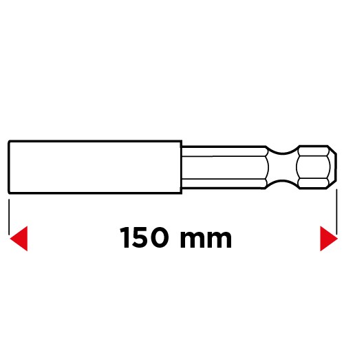 Predĺženie pre nárazové bity 150mm rukoväť