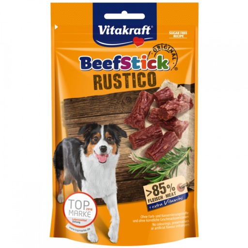 POHODA PRE PSOV kabanos párky HOVÄDZIE maškrty príchute VITAKRAFT Rustico 55g