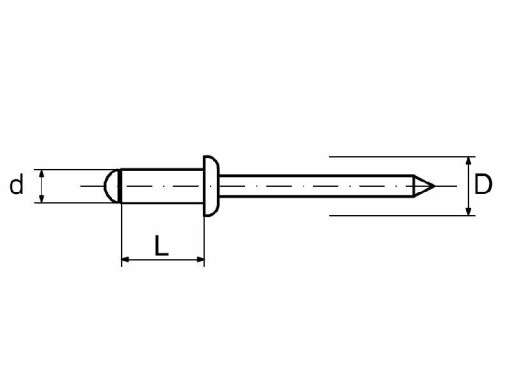 Trhacie nity z hliníkovej ocele Al-Fe 4x12 mm 1kg