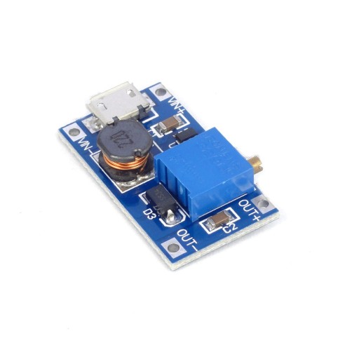 Prevodník s micro USB MT3608 4-28V 2A step-up reguláciou