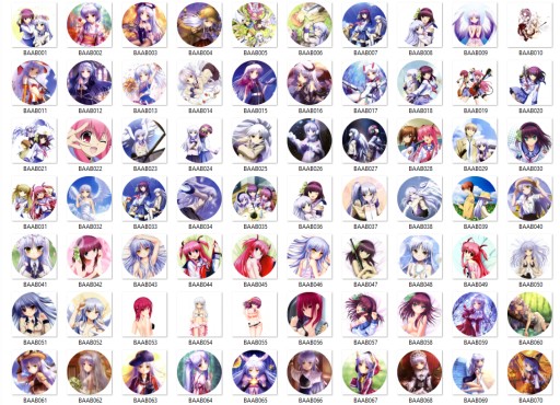 Anime Manga Angel Beats Pins! VEĽA VZOROV