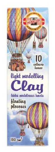 KOH-I-NOOR Ľahká, plávajúca plastelína - sada 10 farieb
