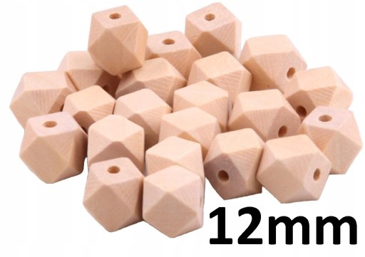 HEKS korálky drevené vlastnoručne vyrobené 12mm 10ks