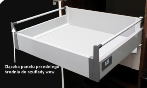 Predný konektor GTV Modern Box, stredne šedý