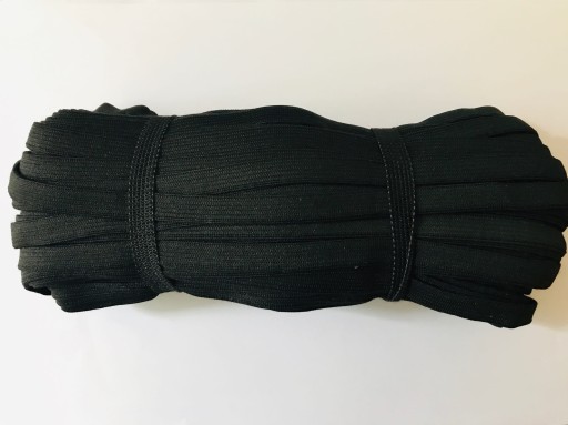 PLETENÁ GUMA NA ODEVY PÁSKA ODPADU 10 mm ČIERNA 10m