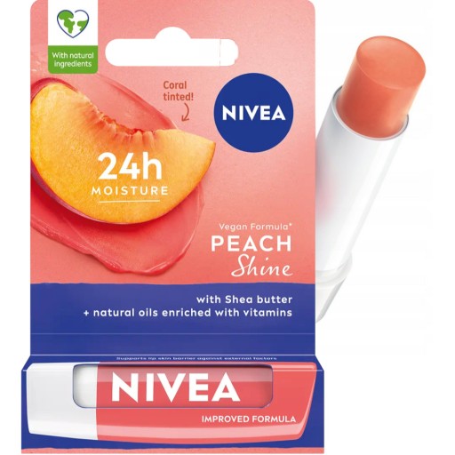 NIVEA LIP CARE PEACH SHINE vôňa broskyne