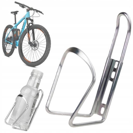 STRIEBORNÝ DRŽIAK NA FĽAŠU NA BICYKEL - Košík - CE
