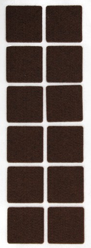 Samolepiace plsti STAROSTLIVOSŤ O PODLAHU 35 x 35 mm HNEDÁ