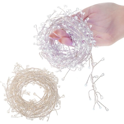 100LED SVIETIKY NA VIANOČNÝ STROMČEK, VOLEČE, STUDENÁ BIELA