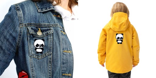 Nažehľovacia nášivka Panda rozrušená a nahnevaná
