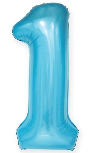 Fóliový balón Číslo Číslo 1 Modrý 100 cm XL