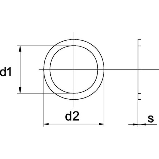 Dištančná podložka, osadená 17x24x1,0 mm