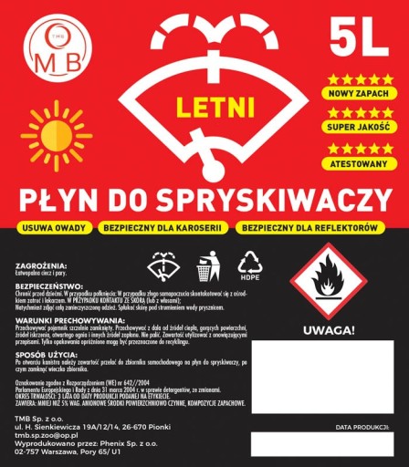 TMB LETNÁ KVAPALINA DO OSTREKOVAČA CITRUS 10L