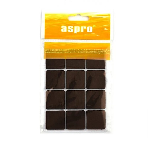 Aspro štvorcové plstené podložky hnedé 28mm A-40004-04-001
