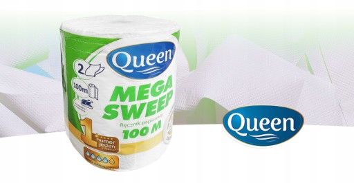 Papierová utierka Queen Mega Sweep 100 m
