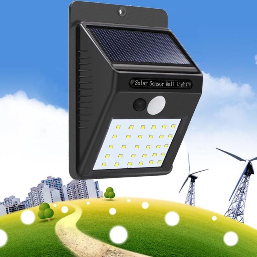 30LED SOLÁRNE LAMPA S POHYBOVÝM A SÚMRAKOVÝM SNÍMAČOM