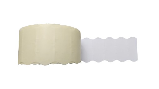 Páska pre jednoradový etiketovací stroj, 26x12mm, biele vlnité etikety, cena 5 ks