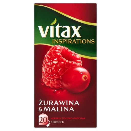 VITAX brusnicový a malinový čaj 20 vrecúšok