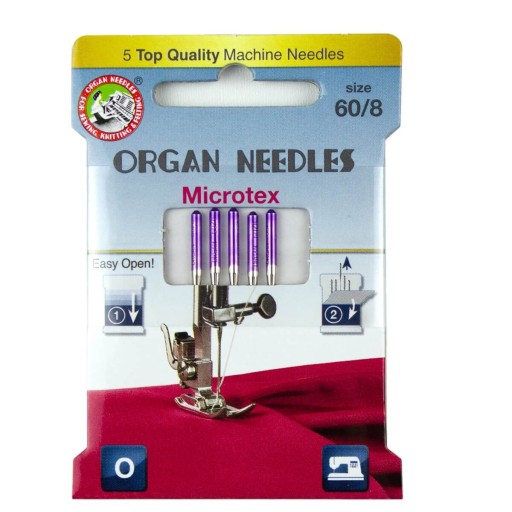 Ihly na šitie ORGAN poloploché microtex 60 ECOBOX