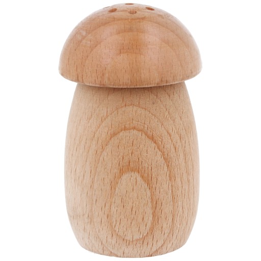Drevená soľnička, korenička, nádoba na korenie MUSHROOM