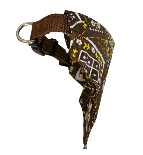 Bandana šatka s golierom S pre hnedého psíka
