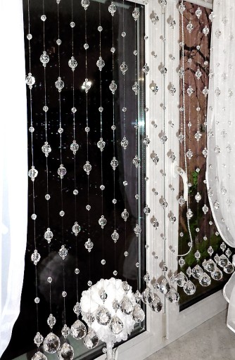 BALL BEADS cestovinový záves kryštáliky 100cm KN