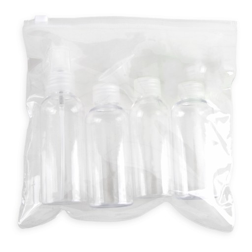 Dávkovač s rozprašovačom, sada 4 fľaštičiek 80 70 50 ml