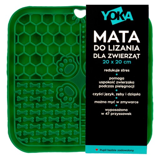 Tácka LIZOVACIA PODLOŽKA pre psov 20x20cm ANTISTRESOVÁ veľká XL ZELENÁ