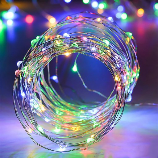 SVETLÁ NA VIANOČNÝ STROMČEK FAREBNÉ SVETLÁ 20 LED