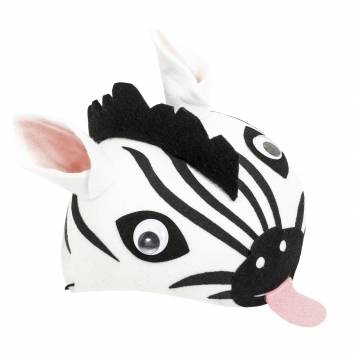 PLSTENÝ ZEBRA KLOBÚK, BIELA A ČIERNA PLSL