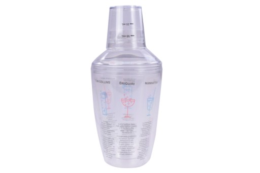 Šejker na nápoje 500 ml s odmerkou a DE receptúrami