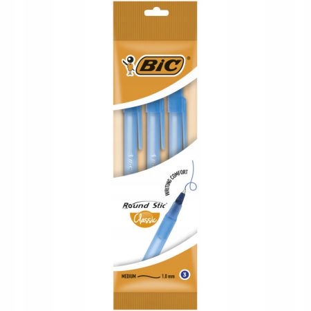 BIC okrúhle tyčinkové pero modré 3 ks