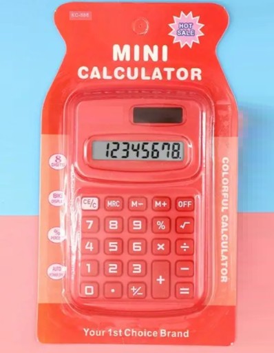 ŠKOLSKÁ MATEMATICKÁ KALKULAČKA, FAREBNÉ VRECKO NA SKÚŠKU DO ŠKOLY