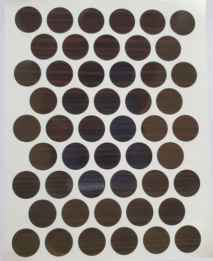 Čiapky na nábytok samolepiace 14mm - zebrano (1985) - 50 ks.