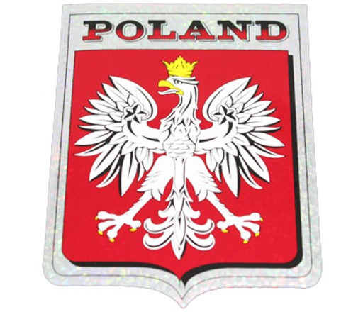 GLITROVÉ NÁLEPKY OZNAČENIE KRAJINY POLSKA POLAND