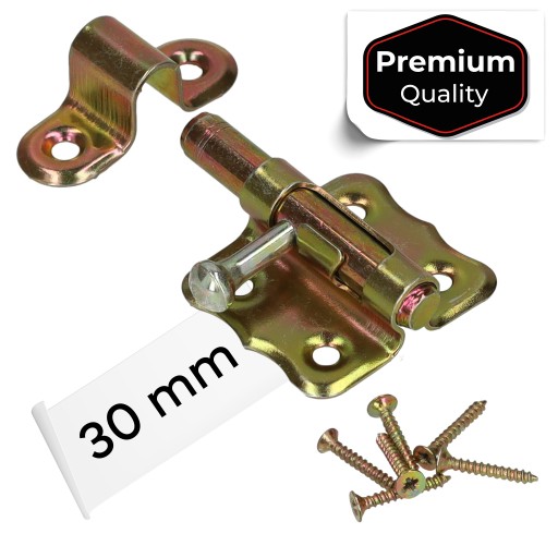 Okrúhla západka dverí 30 mm zlatá
