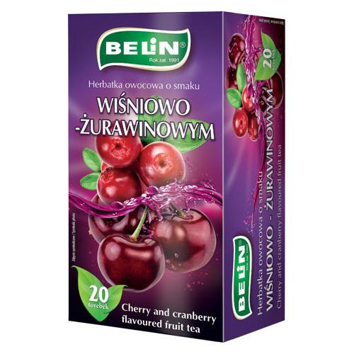 BELIN Ovocný čaj Čerešňa s brusnicami, 20 x 2g