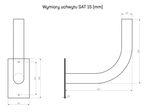 STOŽIAROVÝ DRŽIAK PRE DVB-T INTERNETOVÚ ANTÉNU 15CM